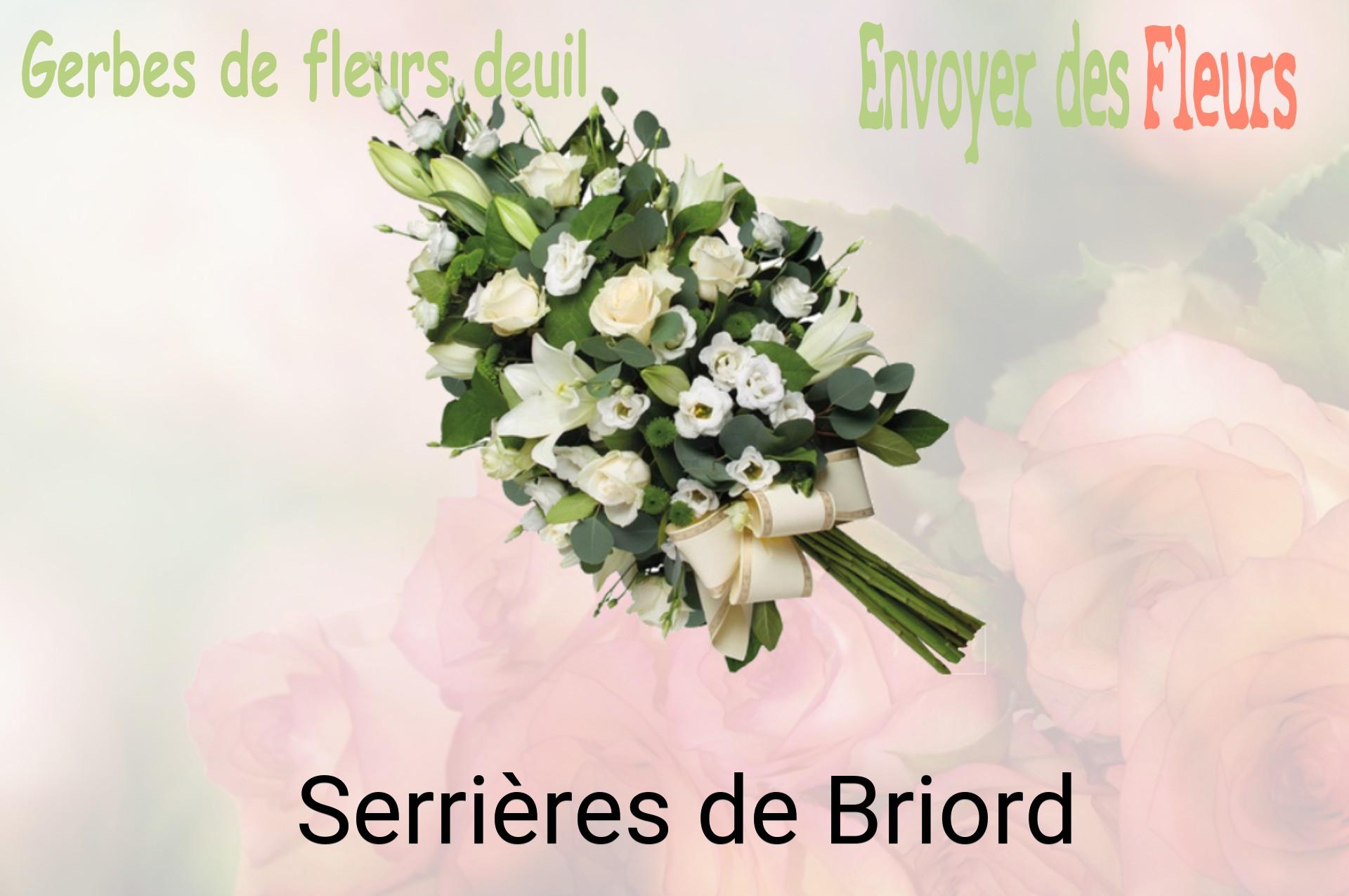 Gerbe de fleurs de deuil livrée à Serrières-de-Briord
